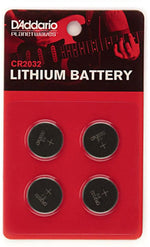 D'Addario CR2032 Lithium Batteries 4-Pack