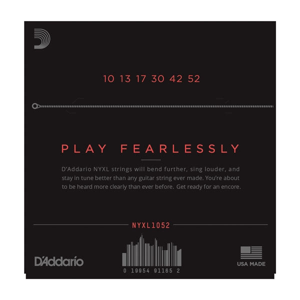 D'Addario NYXL Electric Light Top-Heavy Bottom 10-52 Electric Strings 3