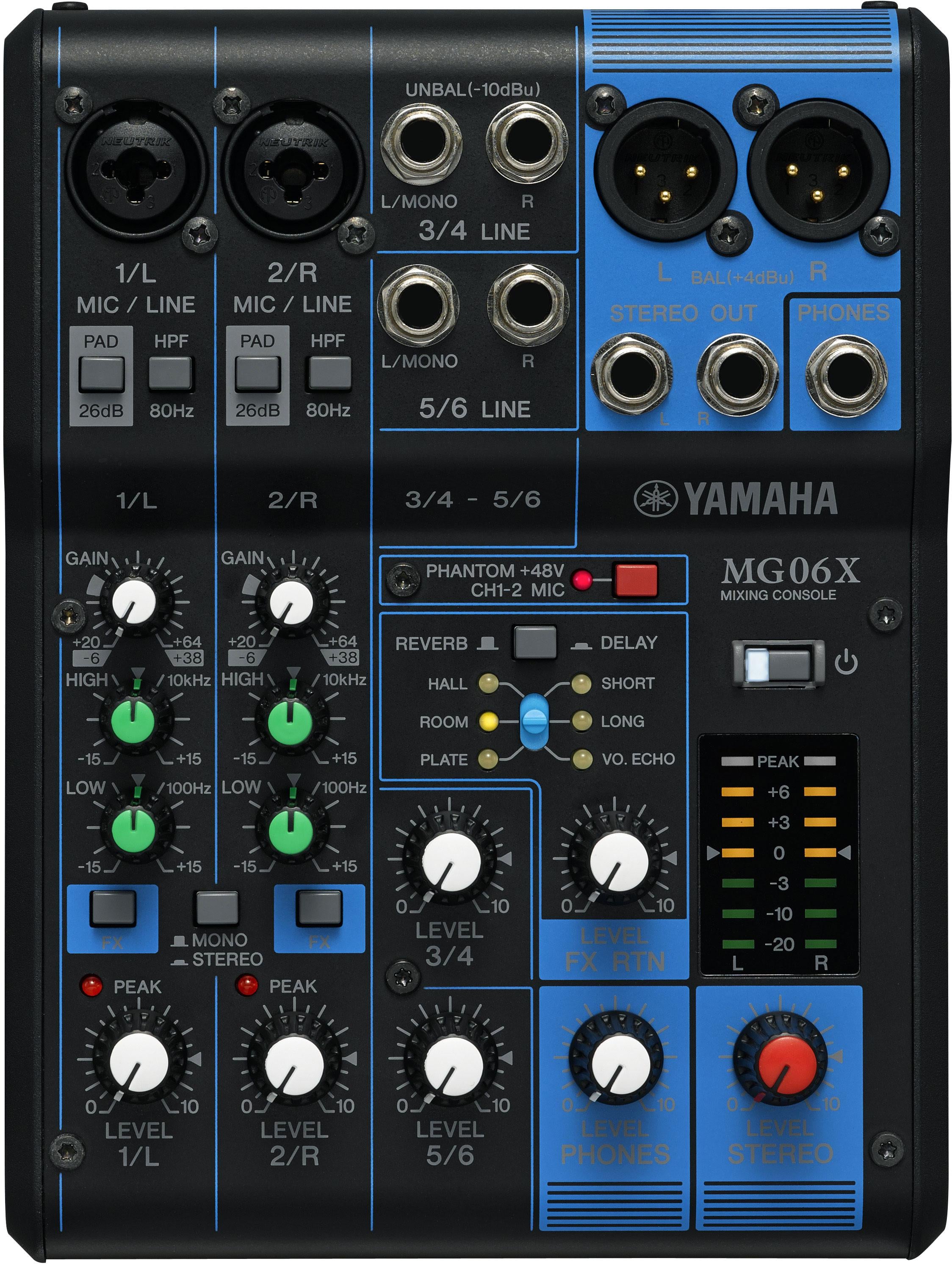 Yamaha MG06X 6 Channel Mixer with On-Board Effects – George's Music