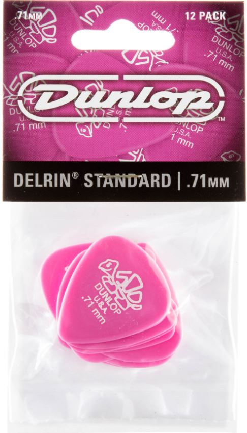 Dunlop Delrin 500 .71mm Guitar Picks (PINK) - 12 Pack 3