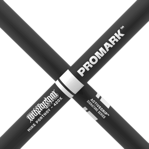 Promark Mike Portnoy ActiveGrip 420X Hickory Drumsticks - Wood Tip 3