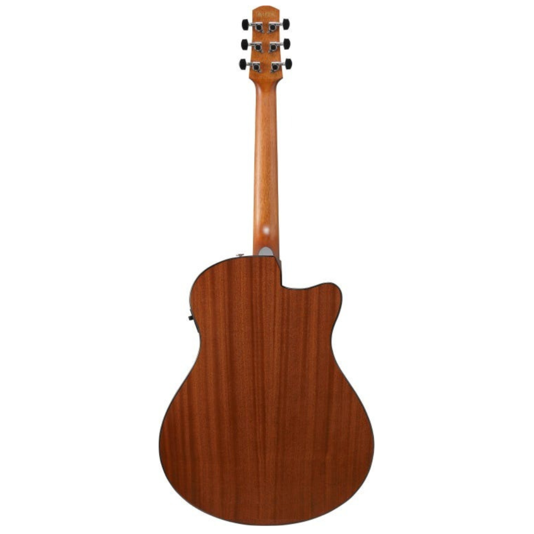 Ibanez AAM50LCE Left-Handed Open Pore Acoustic Electric Guitar - Light Brown Sunburst 6