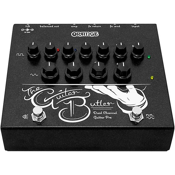 Orange Guitar Butler Dual Channel Guitar Preamp Effects Pedal - Black 6