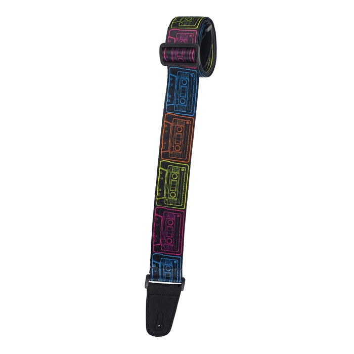 Henry Heller 2\" Artist Series Sublimation Guitar Strap - Cassettes