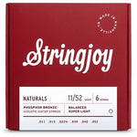 Stringjoy SJ-NB1152 (11-52) Phosphor Bronze Acoustic Guitar Strings - Super Light