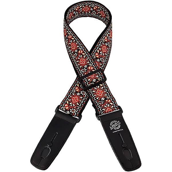 Lock-It Straps 2\" Jacquard Guitar Strap - Chestnut Bay