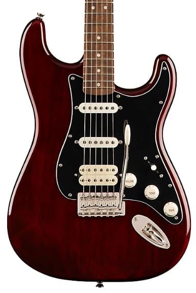Squier Classic Vibe '70s Stratocaster HSS Electric Guitar in Walnut, three-quarter front view 3