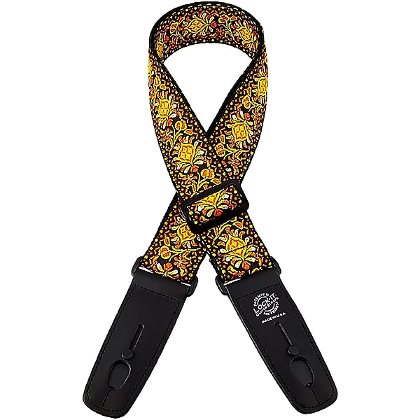 Lock-It Straps 2\" Jacquard Guitar Strap - Lemon Chill
