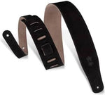 Levys MS26-BLK 2 1/2\" Wide Black Suede Guitar Strap