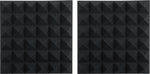 Gator Acoustic Foam Pyramid Panels 2\" 12x12 Charcoal 2-pack (GFW-ACPNL1212PCHA-2PK)