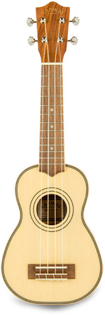 Lanikai SPST-S Solid Spruce-Top Soprano Ukulele with Gig Bag 2