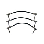 Onstage PC506B-3PK 6\" Patch Cable with Pancake Connectors - Black (3 Pack) 2