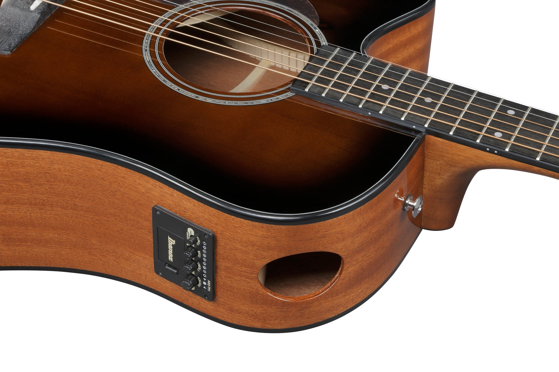 Ibanez AAD51LCEDVS Left-Hand Acoustic Electric Guitar - Dark Violin Sunburst High Gloss 5