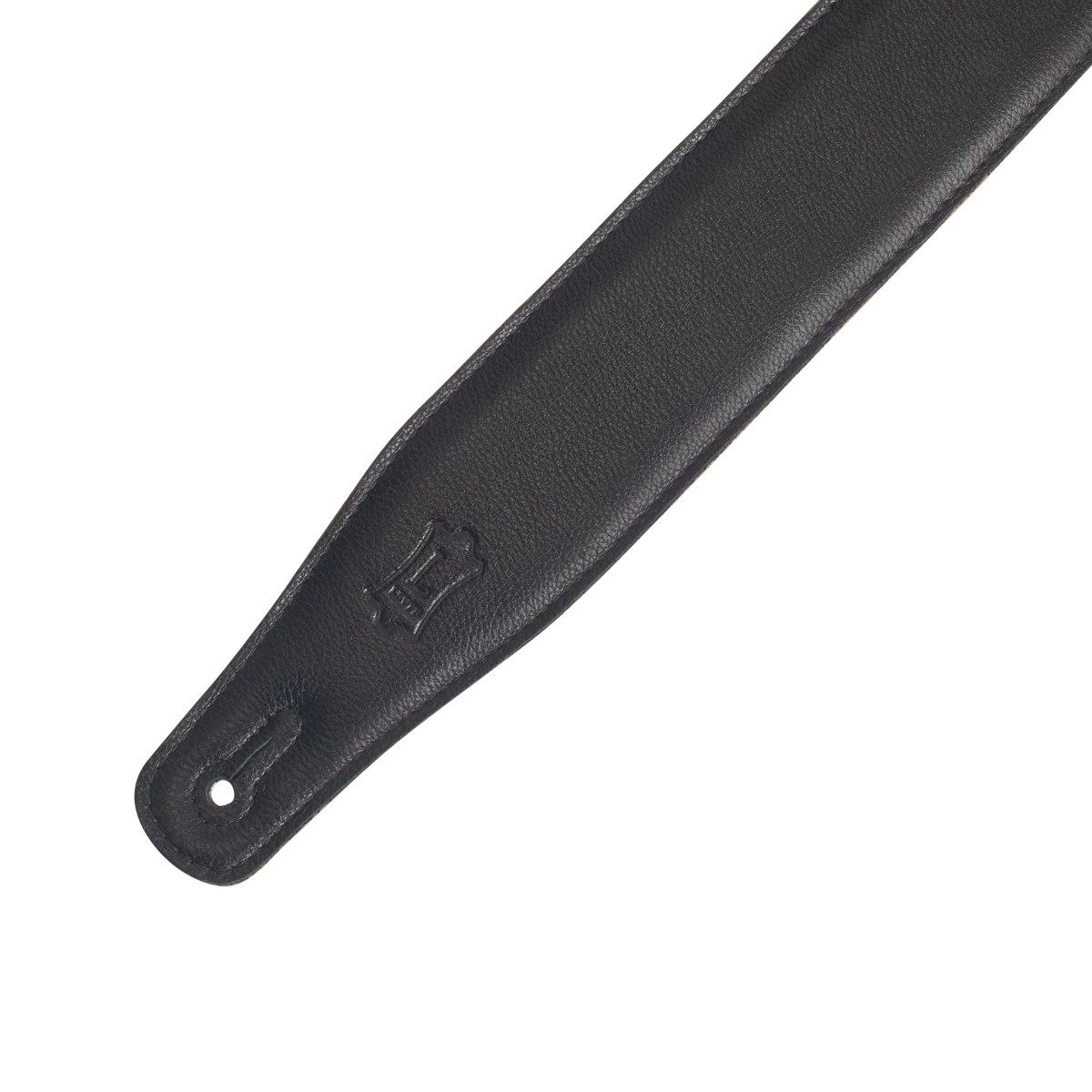 Levys MRHGS-BLK 2.5\" Wide Garment Leather Ripchord Guitar Strap - Black 2
