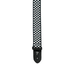 Perri LPCP-591 2-Inch Poly Black & White Checkered Strap