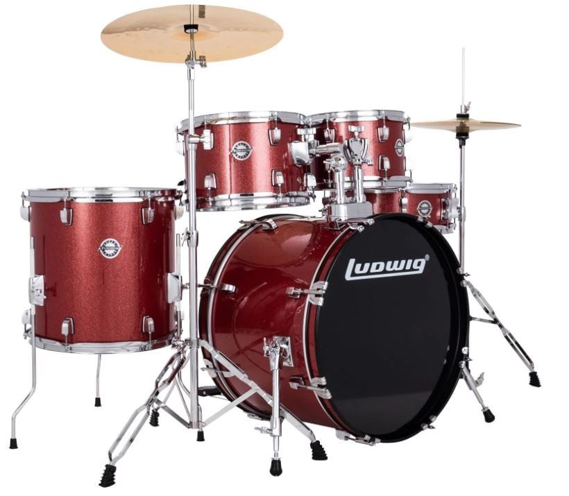 Ludwig Accent Drive 5-Piece Drum Kit - Red Sparkle