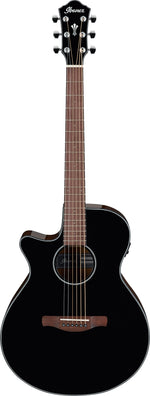 Ibanez AEG50LBKH Acoustic-Electric Left-Handed Guitar Black front view