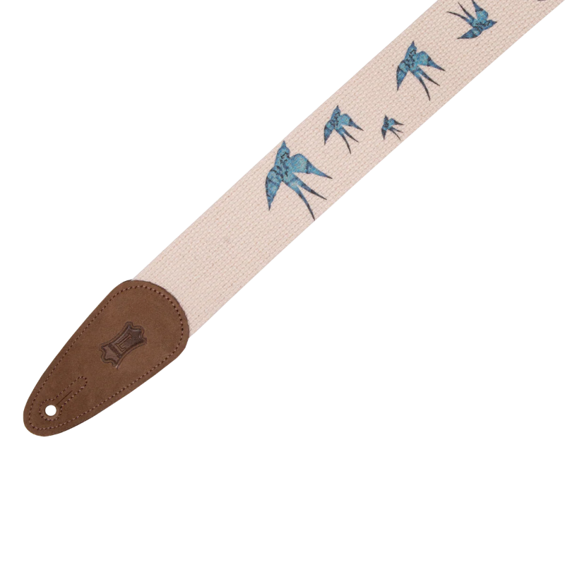 Levys MC8U-006 2\" Wide Cotton Guitar Strap - Blue Bird 3