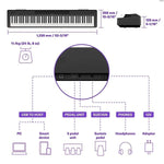 Yamaha P-145BT 88-key Digital Piano with Bluetooth - Black 2