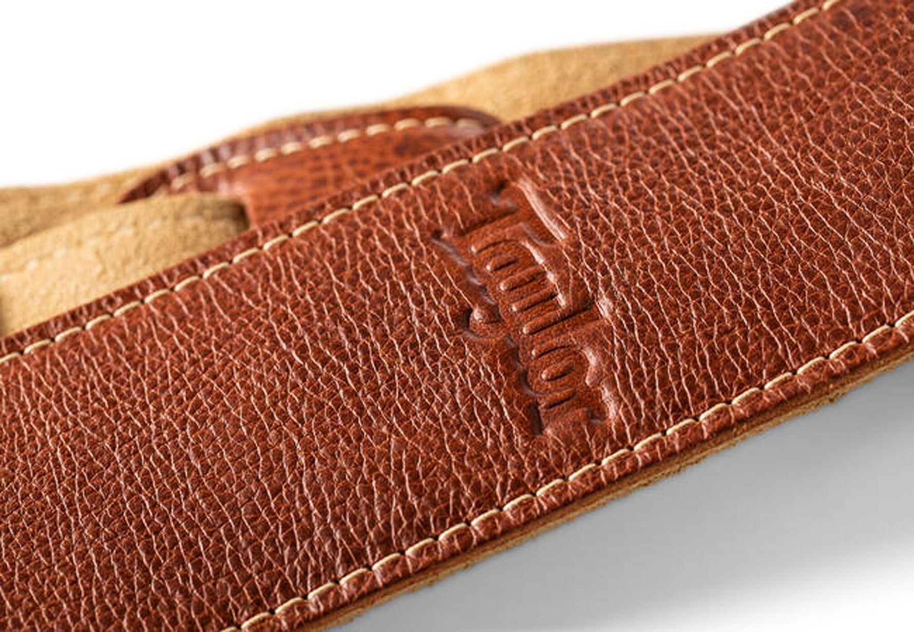 Taylor 4100-25 2.5-Inch Medium Brown Leather Suede Back Guitar Strap 2