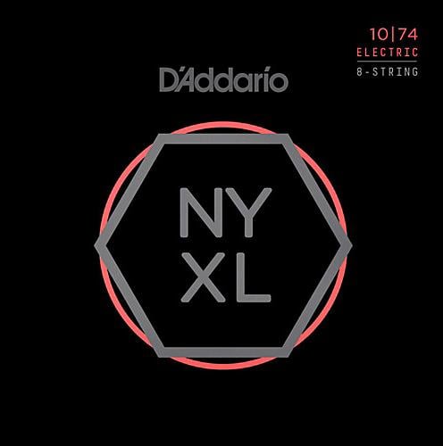 D'Addario NYXL 8-String Electric Guitar Strings -  (.010-.074)