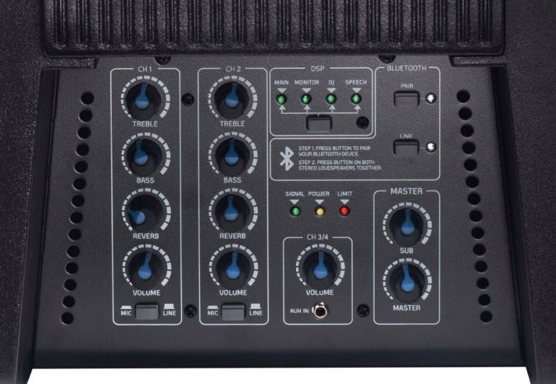 Powerwerks PWRS1 3-Chan Powered Column Array System & Subwoofer - With Bluetooth 5