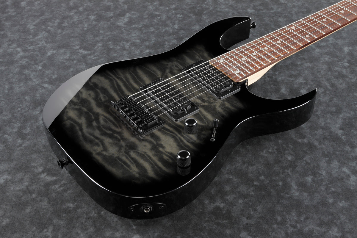 Ibanez GRG7221QATKS 7-string Electric Guitar Transblack 3
