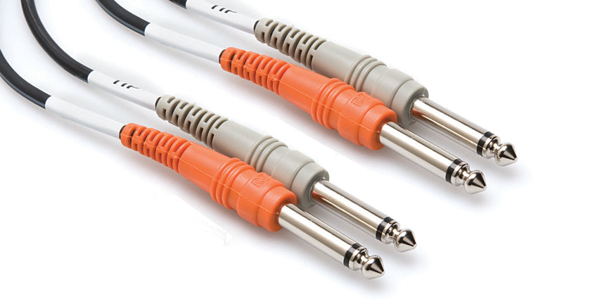 Hosa CPP204 1/4\" (Male Mono) Dual Cable 13.2'