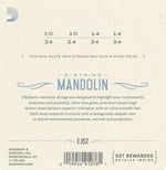 D'Addario EJ62 80/20 Bronze 10-34 Mandolin Strings - Light 3