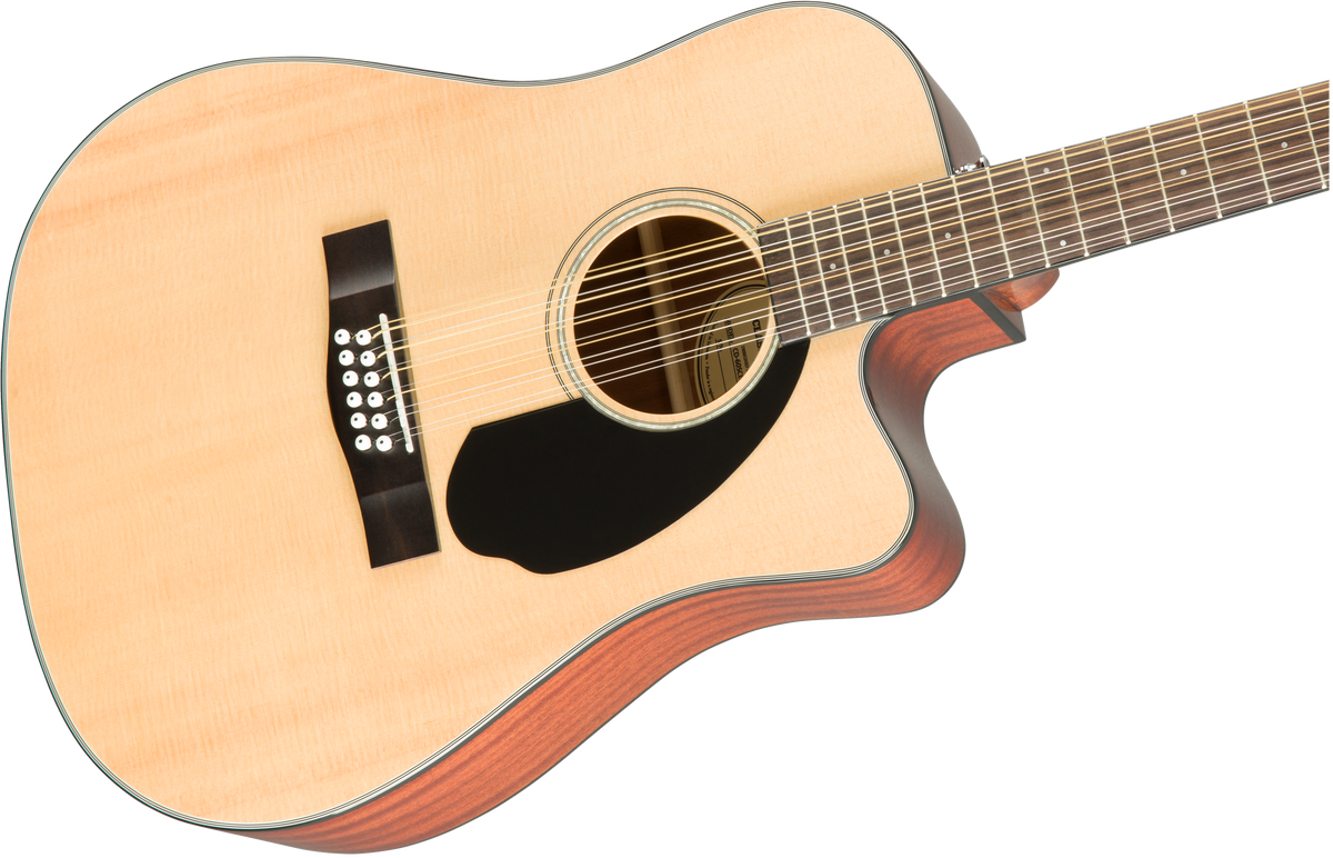 Fender CD-60SCE Acoustic-Electric Dreadnought 12-String Guitar Natural three-quarter front view