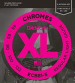 D'Addario ECB81-5 5-String Bass Flatwound Light 45-132