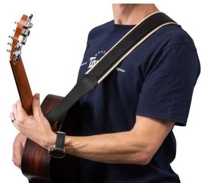 Taylor 4127-25 American Dream Leather Strap (Black With White Trim) 4