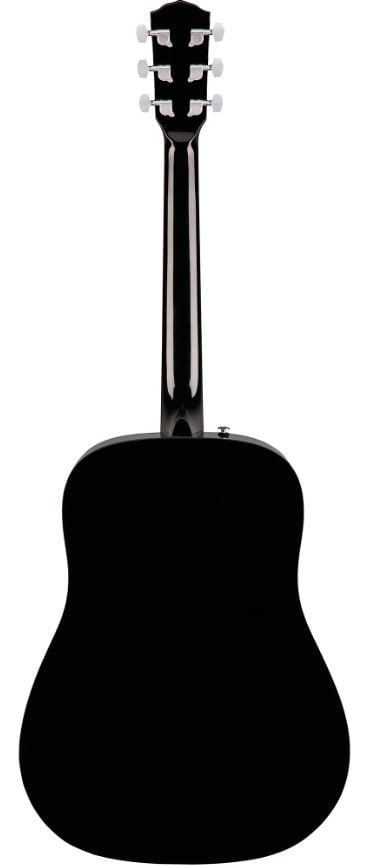 Fender CD-60S Dreadnought Acoustic Guitar Walnut Fingerboard Black back view