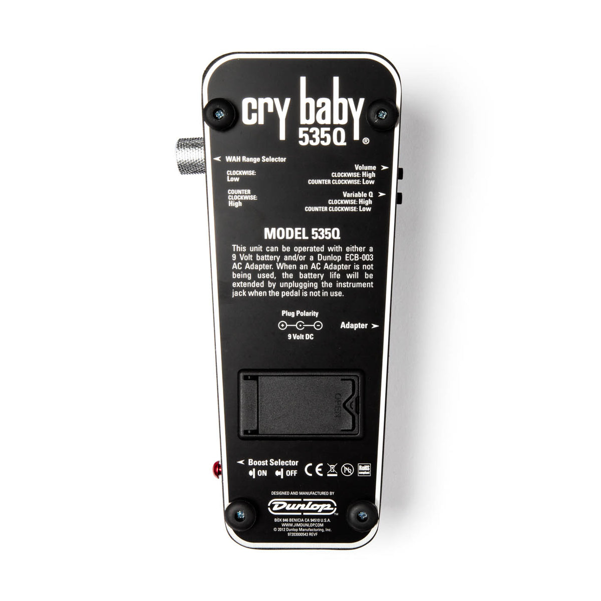 Dunlop 535Q-B Multi-Wah Crybaby Electronic Effects Pedal 2