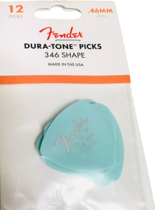 Fender Dura Tone Delrin Thin Guitar Picks - Daphne Blue (12 Pack) 2