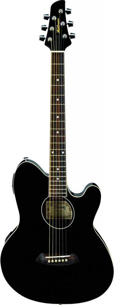 Ibanez TCY10EBK Talman Acoustic-Electric Cutaway Black guitar, front view 3