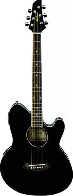 Ibanez TCY10EBK Talman Acoustic-Electric Cutaway Black guitar, front view 3