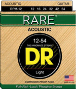 DR Rare RPM-12 Phosphor Bronze Light Acoustic Guitar Strings 12-54