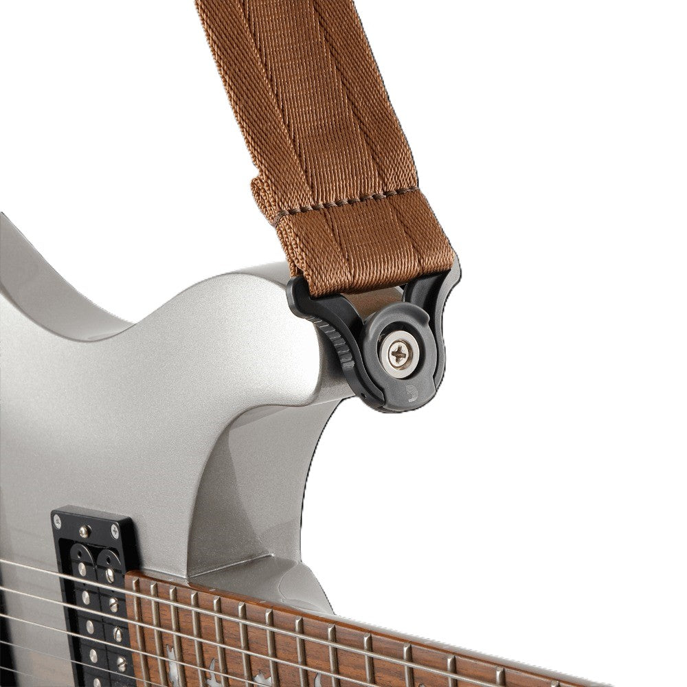D'addario 2\" Nylon Auto Lock Strap - Umber Brown 2