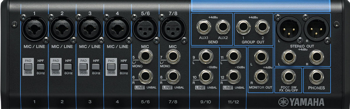 Yamaha MG12XU 12 Channel Mixer - With FX and USB 4