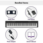 Yamaha P-145BT 88-key Digital Piano with Bluetooth - Black 3