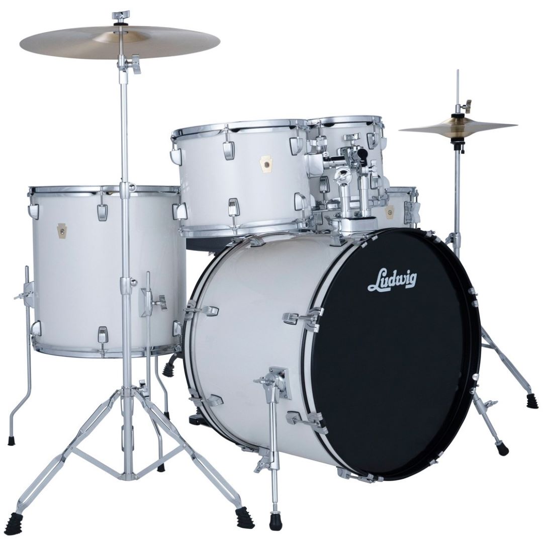 Ludwig Accent Fuse 5 Piece Drum Set - Snow Dust