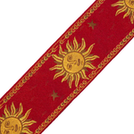 Levys MPJG-SUN-RED 2\" Wide Jacquard Guitar Strap - Red 3