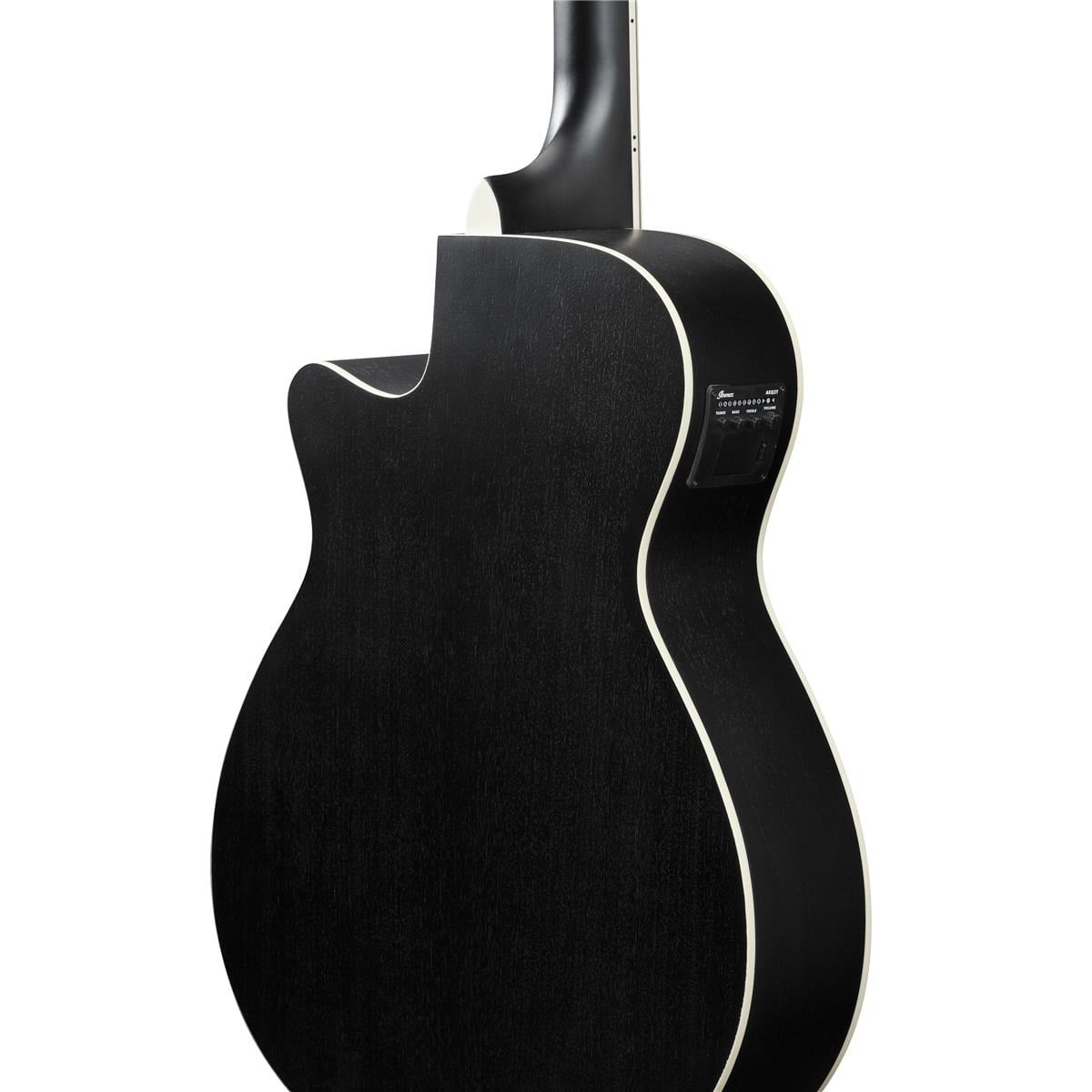 Ibanez AEG7MHWK Acoustic-Electric Guitar Weathered Black Open Pore 6