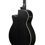 Ibanez AEG7MHWK Acoustic-Electric Guitar Weathered Black Open Pore 6