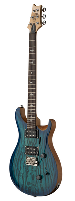 PRS 'Limited Edition' SE Custom 24 Burled Ash Electric Guitar - Lake Blue With Natural Back 7