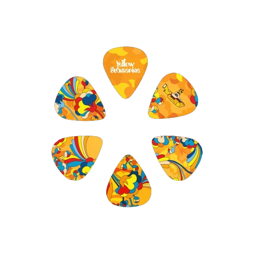 D'Addario The Beatles Yellow Submarine 55th Anniversary .70mm Guitar Picks - Primrose Prairie (15 Pack Tin) 3