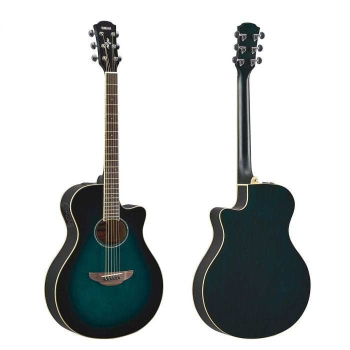 Yamaha APX600 Thinline Acoustic Electric Guitar - Oriental Blue Burst 4