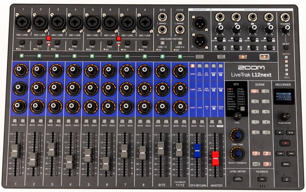 Zoom LiveTrak L12next Digital Mixer/Recorder