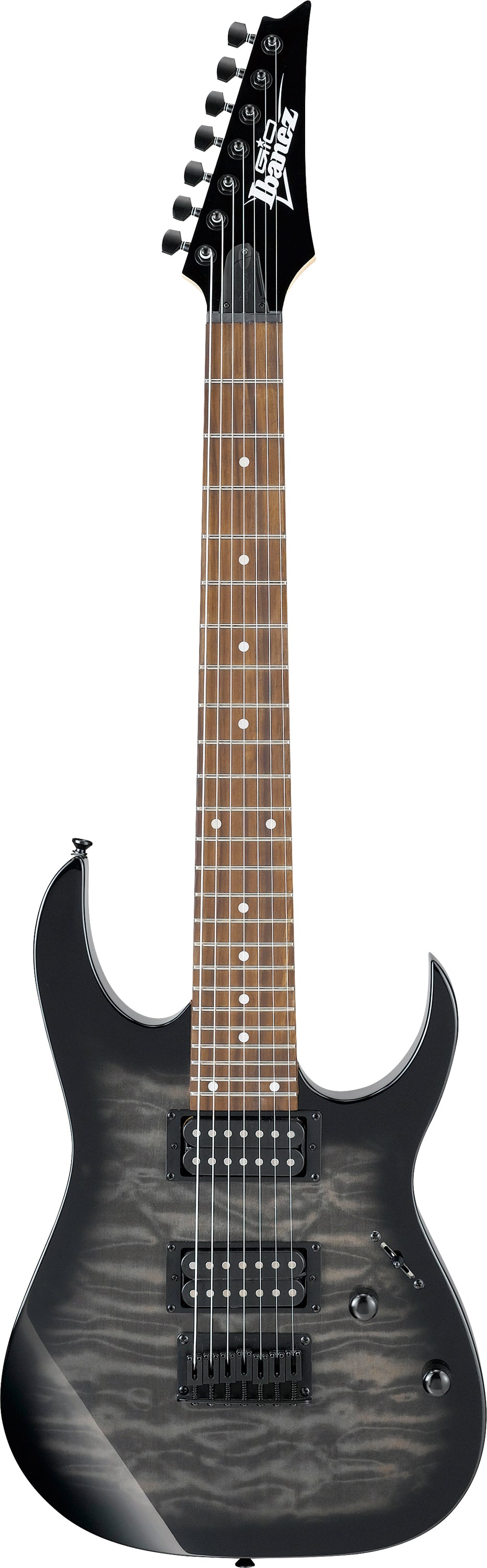 Ibanez GRG7221QATKS 7-string Electric Guitar Transblack 2